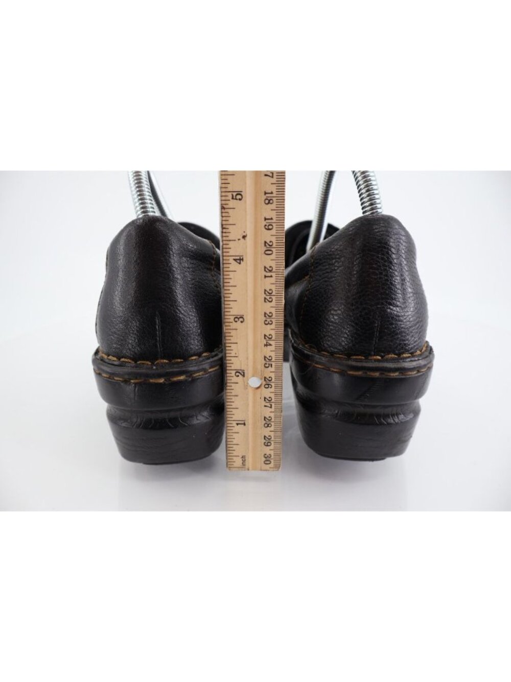 Born BOC Women's Peggy Clog Mule Size 9.5 Black Leather Slip On Comfy Shoes - Picture 7 of 14